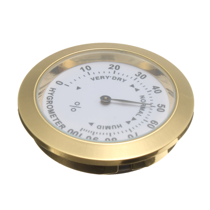 Analog Hygrometer Cigar Humidity Calibration Gauge With Glass Lens for Humidors