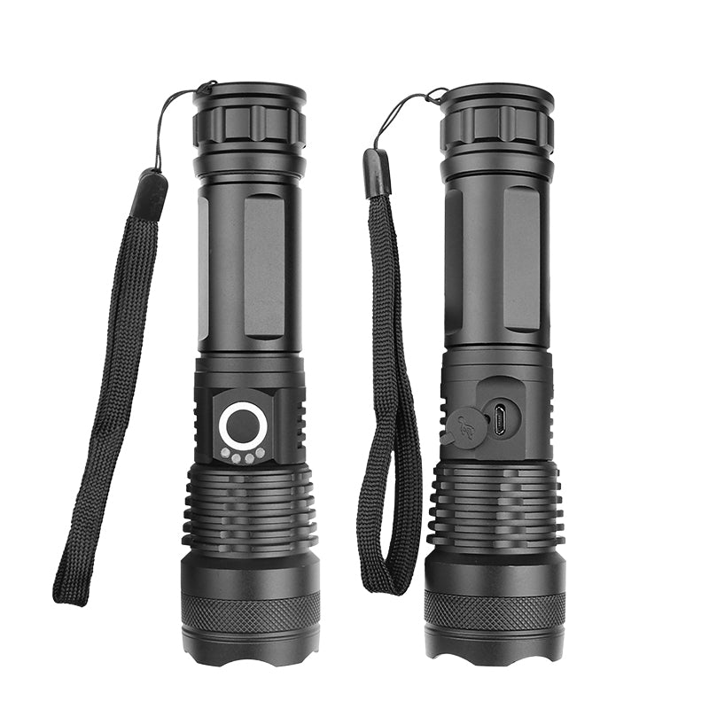 XANES 1287 XHP50 LED 5 Modes USB Rechargeable Telescopic Zoom LED Flashlight 18650/26650