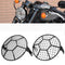 5.75'' Motorcycle LED Headlights Football Grill Cover Protector For Harley Cruiser