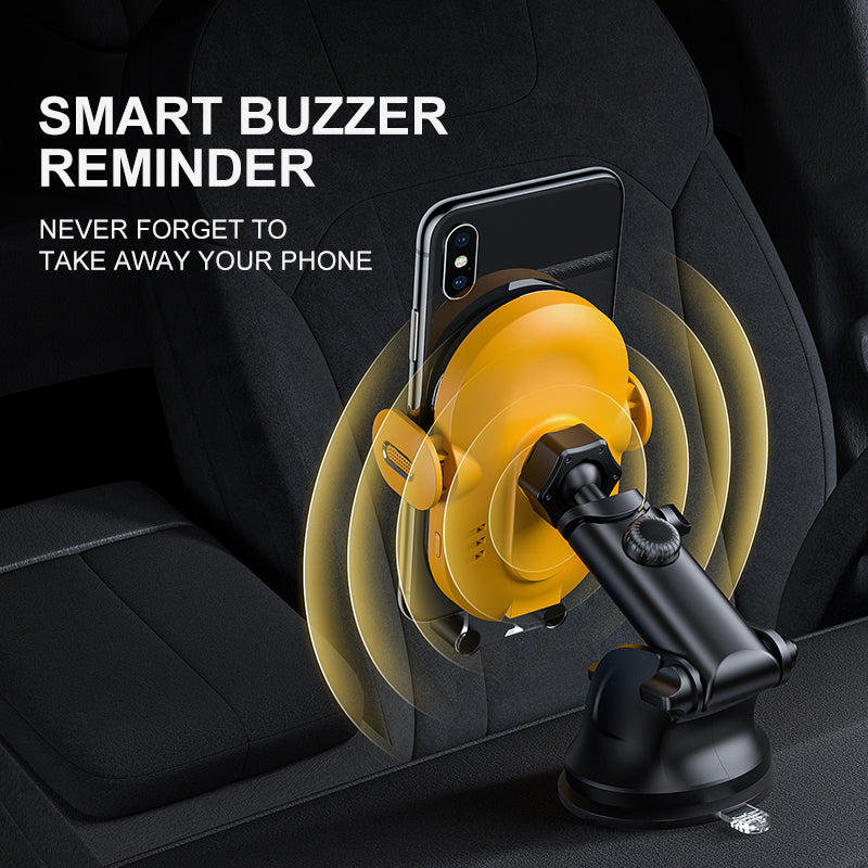 Joyroom JR-ZS200 15W Qi Wireless Charger Infrared Sensor Clamping Dashboard Air Vent Car Phone Holder for 4.7-6.5 Inch Smart Phone