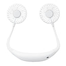 3 Speed Adjustable Hand Free USB Personal Fan Aromatherapy Portable Handheld Mini LED Fan Headphone Design Neckband Hanging Fan