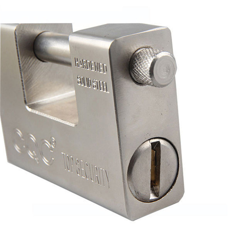 Super Thick Metal Rectangular Padlock Rust-Proof Dust Pry Security Door Lock