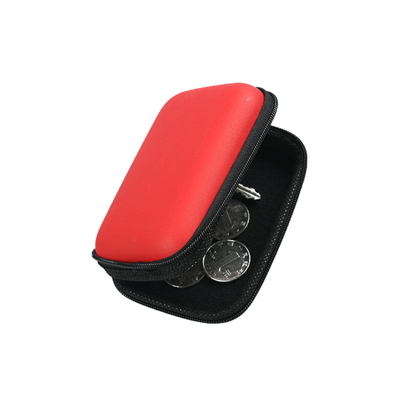Mini Portable Zipper Hard Earphone Storage Case EVA USB Audio Data Line Headset Earphone Bag