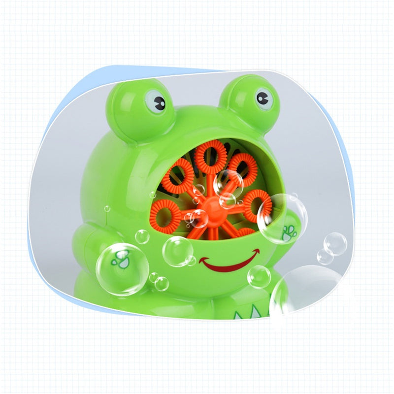 Automatic Bubble Machine Big Frog Bubble Maker Blower Music Bath Toy For Kids