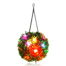20cm Diameter Solar Powered Colorful LED Night Light Artificial Topiary Ball Outdoor Wedding Garden Lamp