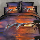 4PCS Bedclothes 3D Elegant Print Bedding Sets Quilt Duvet Covers Pillowcases Decor