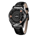 MEGIR MG1067 Fashion Casual Men Calendar Function Leather Watch Band Quartz Wrist Watch