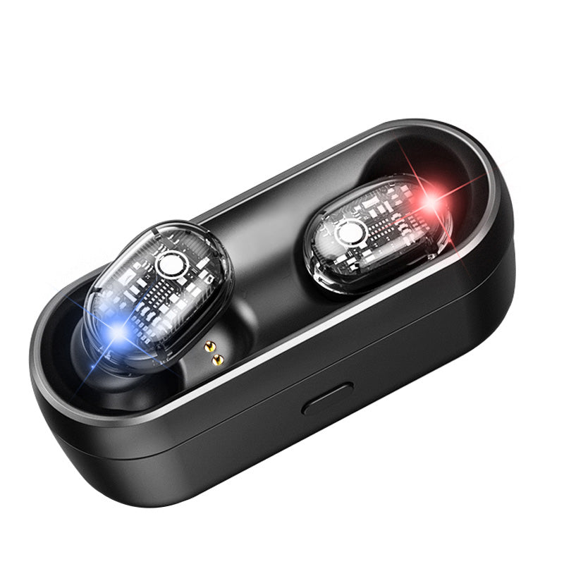 Bakeey M13 TWS bluetooth 5.0 Earphone HiFi Heavy Bass Smart Touch Bliateral Call Transparent Headphone with Charging Box