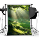 3x5ft Vinyl Spring Forest Sunshine Photography Backdrop Background Studio Prop