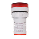 10pcs Red ST16VD 22mm Hole Size 6-100 VDC Digital Voltmeter Round Voltage Detector Tester Mini LED Voltage Indicator Signal Light Monitor