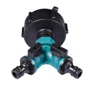 IBC Water Tank Adapter Double Head Small Nozzle Faucet Y-type Connector Distribution Garden Plastic Belt Switch Water Pipe Joint