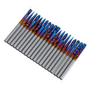 Drillpro 20pcs 3x3mm NACO Blue Coating Burrs Rotary File Tungsten Carbide Router Rasps