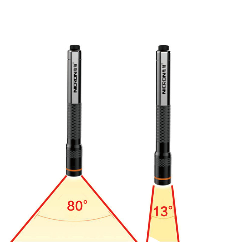 Nicron B22 CRI90 120Lumens 3Files Zoomable Portable Pen Shape Work Light Mini EDC LED Flashlight