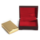 Gold Plated Poker Playing Cards With Wooden Box For Party Casino Christmas