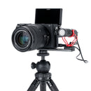 Ulanzi PT-5 Microphone Mount Plate Bracket Holder Extension Bar with Cold Shoe 1/4-20 Tripod Hole for DSLR Camera