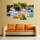 4Pcs Waterfall Combination Painting Printed On Canvas Frameless Drawing Home Decoration Paper Art