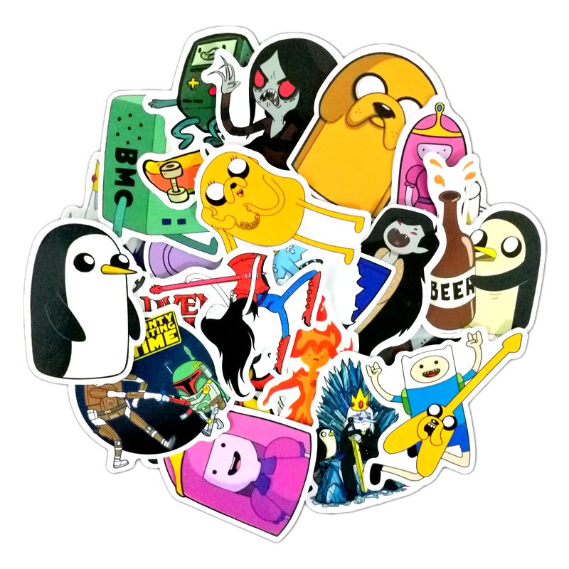 29pcs Adventure Time Cartoon Pvc Waterproof Sticker For Wall Car Laptop Bicycle Luggage Sticker