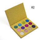 12 Color Diamond Glitter Rainbow Eye Shadows MakeUp Cosmetic Pressed Palette