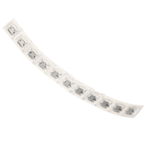 50pcs Micro Usb Microphone Female Socket 5P Gold Plated 1.27mm Sink Board 5 Pin 4 Feet Patch