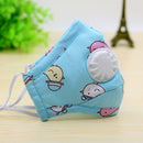 PM2.5 Kids Cotton Face Mouth Mask Child Dust-proof Anti-haze Respirator with 2 Filters