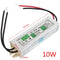 10W Waterproof IP67 LED Driver Transformer Power Supply AC110V-260V to DC12V