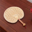 Pure Hand-Woven Wheat Straw Fan Old Man Summer Natural Hand Fan Decoration