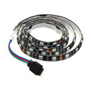 0.5M 1M Waterproof 15Pin SATA Magnetic RGB LED Strip Light +17Keys Remote Control for PC Case DC12V