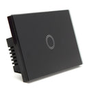 1 Way 1 Gang Crystal Glass Remote Panel Touch LED Light Switch Controller With Remote Control
