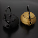 300ml Black/Gold Cast Iron Kettle Japanese Style Teapot with Strainer Tea Pot