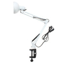 Flexible Swing Arm Clamp Mount Lamp Office Studio Home E27/E26 White Table Desk Light AC85-265V