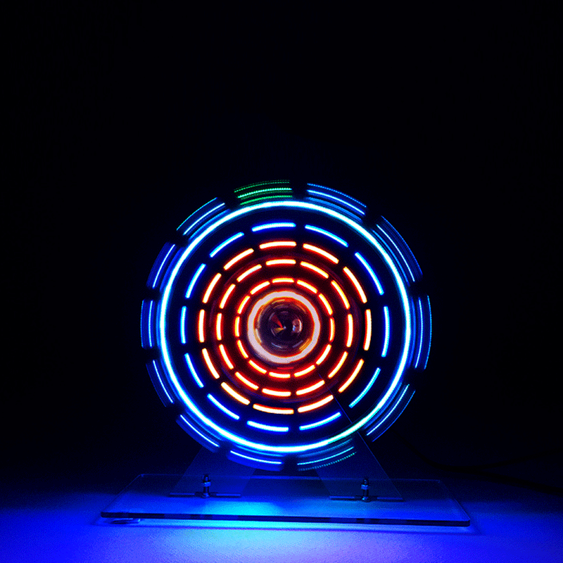 Geekcreit DIY Colorful LED Manual Version Ferris Wheel Flash Kit Music Spectrum Electronic Kit