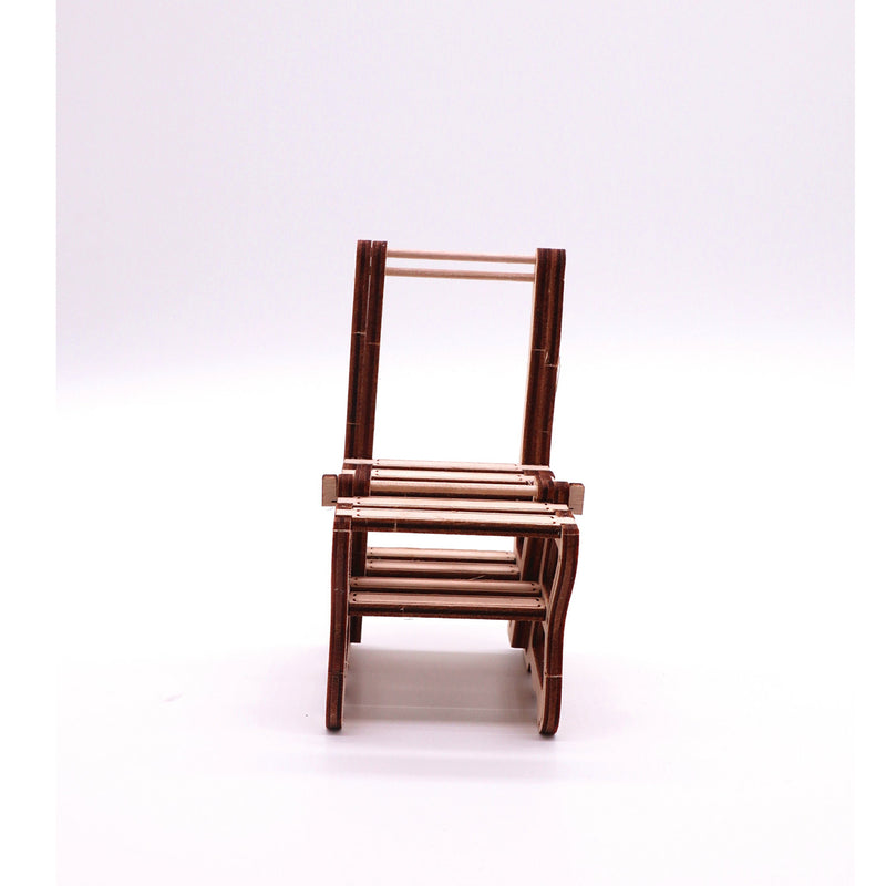Self Assembly Wooden Chair Birch Phone Shelf Holder Model Gift Children Science Model Building Kits