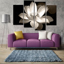 Miico Hand Painted Four Combination Decorative Paintings Botanic Lotus Wall Art For Home Decoration