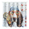 Modern Animal 3D Waterproof Polyester Shower Curtain Dog Octopus Pattern With 12 Plastic Hooks For Bath And Shower