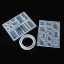 413Pcs Jewelry Pendant Mould Craft Silicone Resin Mold Necklace Pendant DIY
