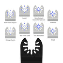 Drillpro 24Pcs Oscillating Saw Blade Multi Tool Quick Release Saw Blades Kit for Metal Wood Plastic Cutting Oscillating Tools for Dewalt/Porter C-able/Ryobi/Fein Multi/B-osch/Dremel