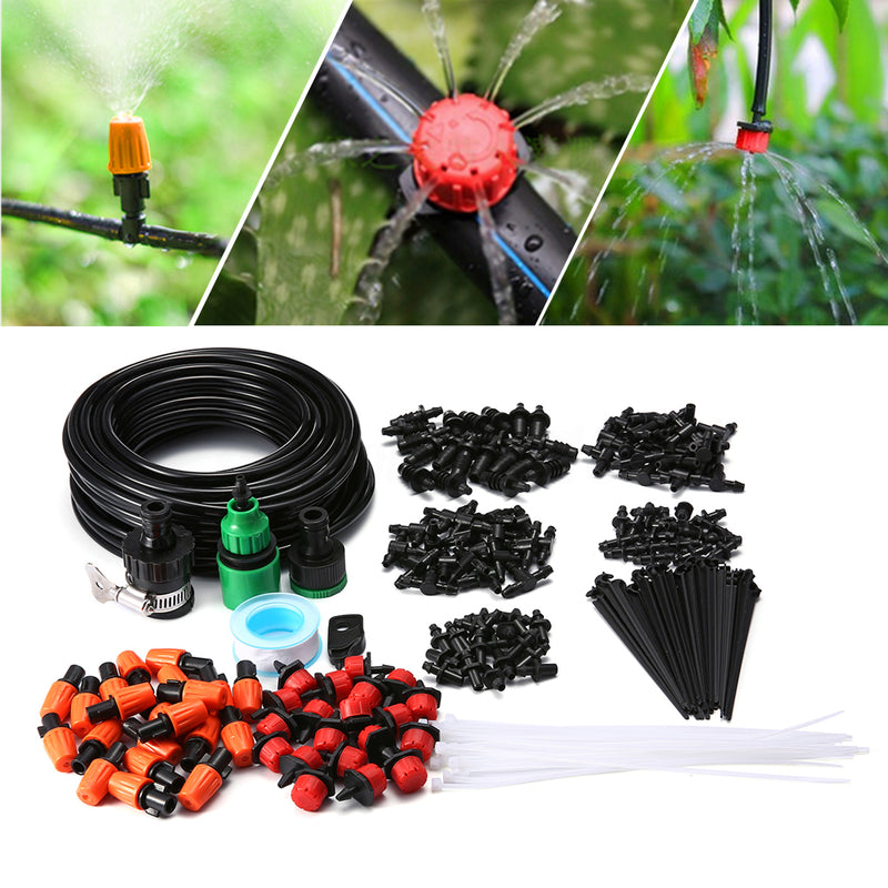 50' Plant Garden Drip Irrigation Watering System 40pcs Drippers Misting Drip Irrigation Kit