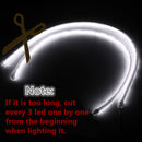 85cm Flexible LED Soft Tube Guide Light Car White DRL Strip Amber Turn Signal Lamps 2PCS