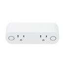 MoesHouse 16A Mini WiFi Smart Socket US Standard Dual Outlet Wall Switch Plug Independent Control with Power Monitoring Work with Amazon Alexa and Google Home