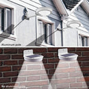 2pcs 3W 28LED Solar Powered PIR Motion Sensor Waterproof Wall Light Street Lamp