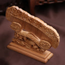 Carved Wooden Comb Natural Peach Wood Anti-Static Massage Comb Retro Chinese Style Combs