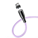 Cafele 3A LED Magnetic Night Light Nylon 1.2M Fast Charging Type-C Micro USB Data Cable for Samsung S10+ Xiaomi Mi8 Redmi Note8 HUAWEI P30Pro