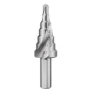 Drillpro 4-16.5mm HSS Step Drill Bit High Speed Steel Triangular Handle Spiral Groove Step Drill Bit