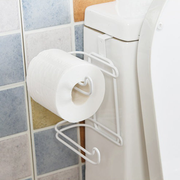 Toilet Roll Paper Holder Door Back Hanging Towel Roll Tissue Rack Kitchen Cupboard Paper Storage