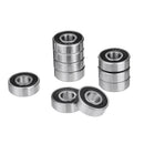 Machifit 10pcs I.D 6mm Double Rubber Shielded Miniature Deep Groove Ball Bearing MR106 MR116 MR126