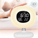 LED Wake Up Desk Lamp Simulate Sunrise Natural Alarm Clock Wireless Charging with 8 Alarm Sounds for Bedroom