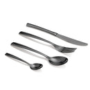 KCASA KC-FL200 Stainless Steel Black Gold Flatware Dinnerware Cutlery Fork Knife Spoon Tableware Set