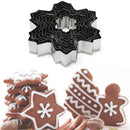 9Pcs Stainless Steel Snowflake Biscuit Cookie Cutters Fondant Cake Decorating Mold