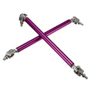 2x 5.9"-8.9" Universal Adjustable Front Bumper Protector Lip Splitter Rod Tie Bar