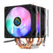 3 Pin Double Fans Four Heat Pipes Colorful LED Light CPU Cooling Fan Cooler Heatsink for AMD Intel